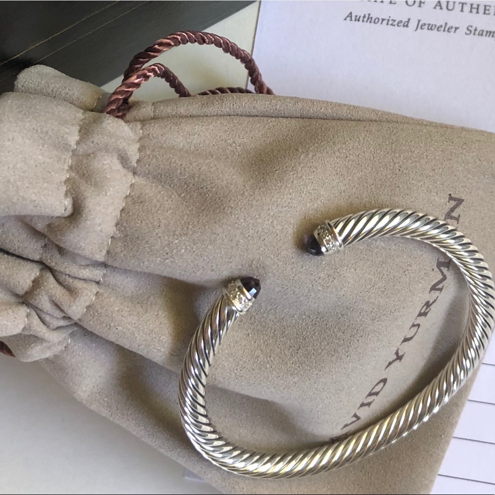 David Yurman Amethyst & Diamond Cable Bracelet - Picture 3 of 8